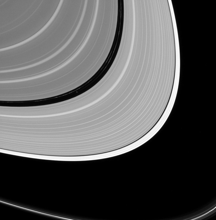 Moon Speck Captured in Stunning View of Saturn's Rings